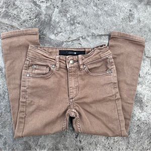 Joe’s Brixton Slim Straight Knit Denim Jeans Brown Kids Size 4